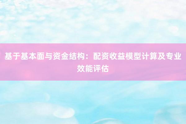 基于基本面与资金结构：配资收益模型计算及专业效能评估