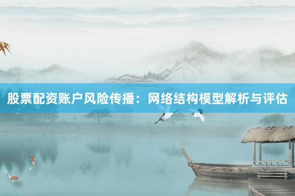 股票配资账户风险传播：网络结构模型解析与评估