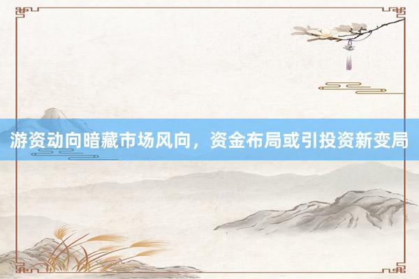 游资动向暗藏市场风向，资金布局或引投资新变局