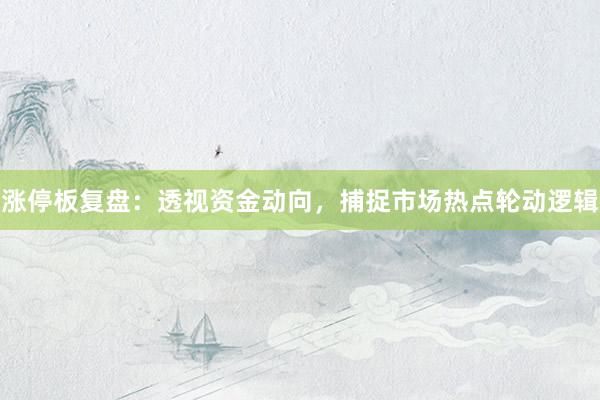 涨停板复盘：透视资金动向，捕捉市场热点轮动逻辑