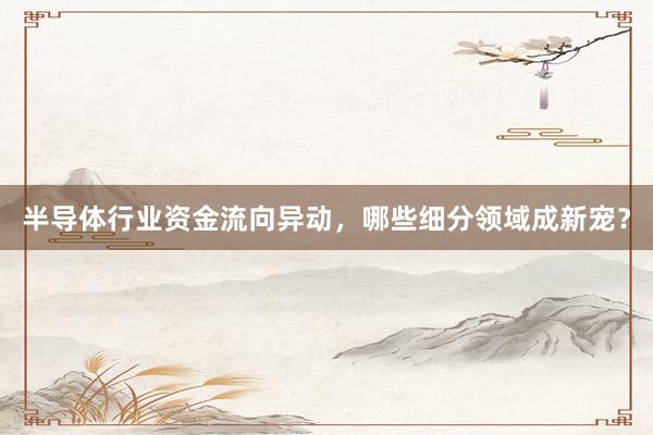 半导体行业资金流向异动，哪些细分领域成新宠？